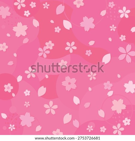 Pink Pop Cherry Blossom Background Illustration