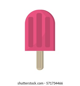 pink popsicle icon image design, vector illustration