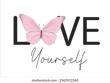 pink positive quote hand drawn design vector