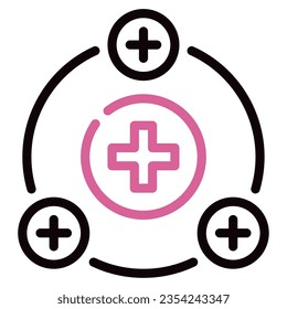 Icono de positividad rosada se puede usar para web, aplicación, infografía, etc