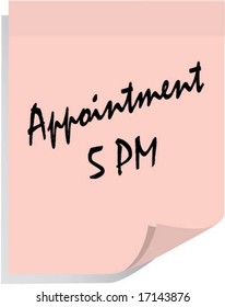 Pink Post It Note Vector