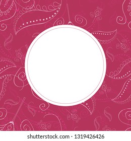 Pink postcard with Indian lace