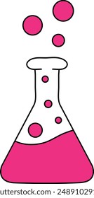  Poción rosa en una ilustración de laboratorio