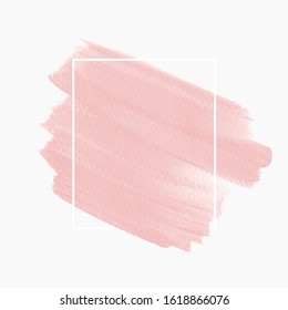 Pink powder brush paint background vector. Perfect design for beauty card and sale label. 