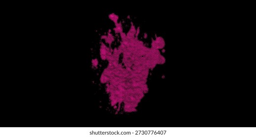 Pink powder explosion on black background. Colored cloud. Colorful dust explode. Paint Holi.


