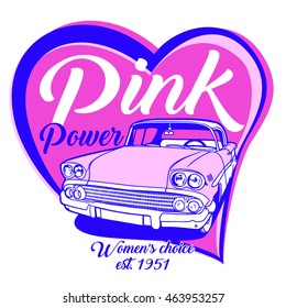 Pink Power Vector T-shirt design.