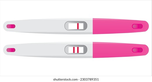 Pink pregnancy test icon, vector, illustration, symbol