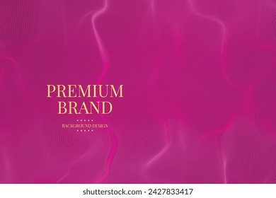 Pink Premium Luxury Brand Background With Guilloche Curves Line Pattern. Cover Design Template for Business Presentation, Certificate.