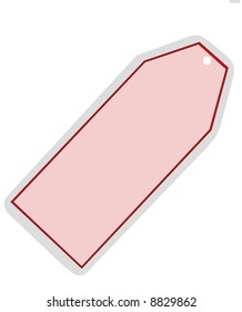 pink price tag or gift tag - add your own words - vector