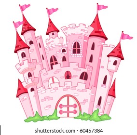 Pink princess castle