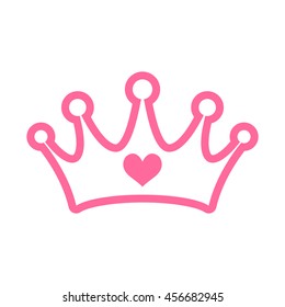 Couronne De La Princesse Rose : Image Vectorielle De Stock (Libre De  Droits) 456682945