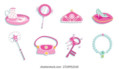 ilustração vetor elemento princesa rosa