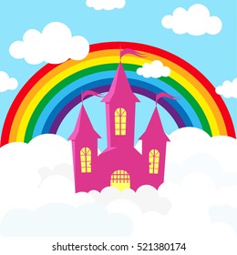 Pink Princess Magic Castle Rainbow