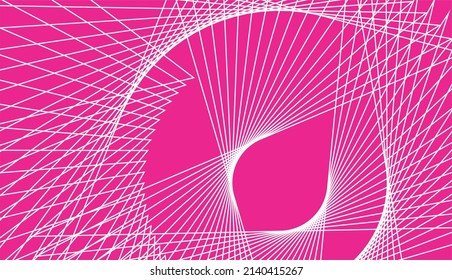Pink Psychedelic Linear Wavy Backgrounds Vector