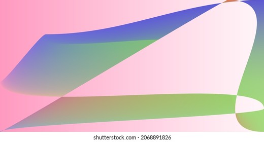 Pink Psychedelic Shape Smooth Color Gradient Mesh. Layers Digital Multicolor Fluid Modern Design. Dynamic Neon Technology Rainbow Illustration. Minimal Modern Futuristic Pastel Blurred Background.