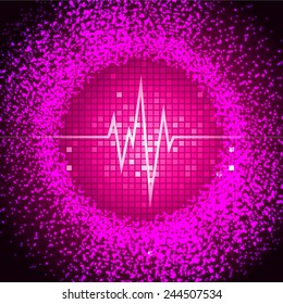 pink pulse Light Abstract Technology background for computer graphic website and internet.