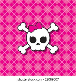 Pink Punk Skull