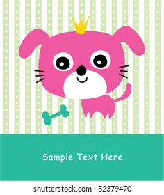 pink puppy card