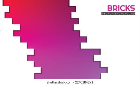 ladrillos abstractos rosados fondo vectorial bg
