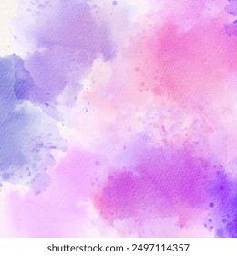 Pink and purple abstract watercolor texture background vector. Watercolor gradient background