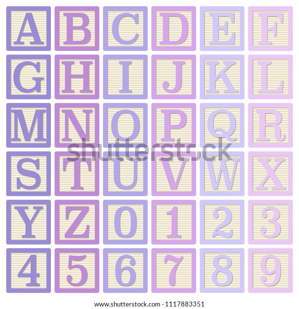 pink alphabet blocks