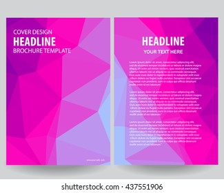 pink purple Annual report Vector illustration,cover design, brochure design, template design,graphic design,vector illustration,report cover, Abstract background,polygon background, cover template