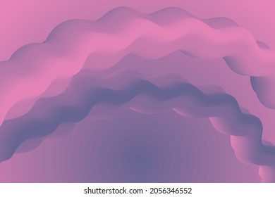 Pink purple arc wavy shapes flowing smooth motion background vector graphic design.