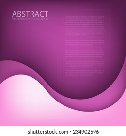 Pink and purple background curve line overlap layer paper for text and message modern artwork design