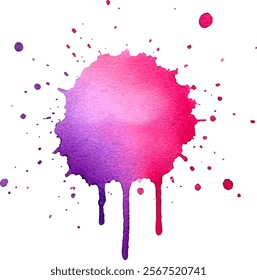 pink and purple blot without background