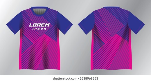 pink purple and blue abstract background pattern for sport jersey design mockup