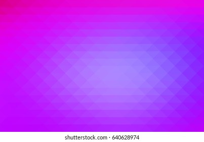 Pink purple blue abstract geometric background with rows of triangles  