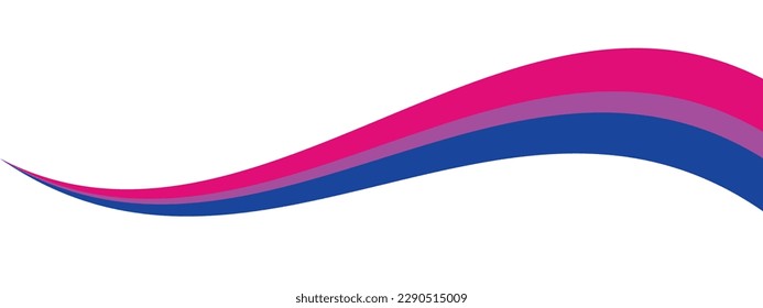 Rosa, violetter und blauer Hintergrund, als die Farben der Bisexsualflagge. LGBTQI-Konzept. Flache Vektorgrafik.