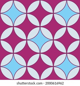 Cruz rosa de estrella azul púrpura