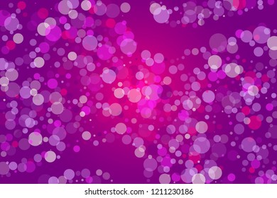 Pink, purple bokeh background. Scalable vector illustration. Pattern with circles of different scale and transparency with overlap. Colorful pattern for banners, web pages, ads, Wallpapers