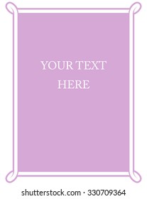 Pink purple border frame deco vector art simple line corner
