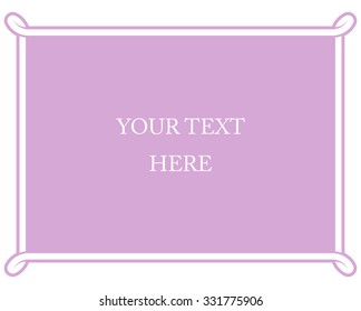 Pink purple border frame deco vector art simple line corner