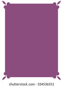 Pink purple border frame deco vector art simple line corner