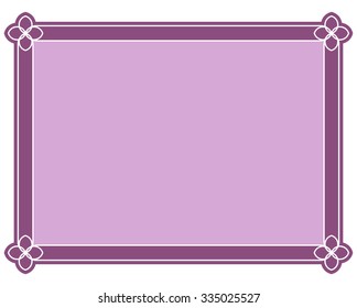Pink purple border frame deco vector art simple line corner