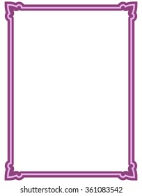 Pink Purple Border Frame Deco Vector Stock Vector (Royalty Free ...