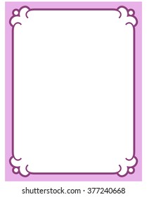 Pink Purple Border Frame Deco Vector Stock Vector (Royalty Free ...