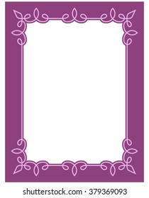 Pink Purple Border Frame Deco Vector Stock Vector (Royalty Free ...