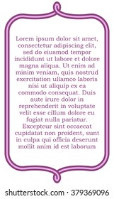 Pink purple border frame deco vector art simple line corner