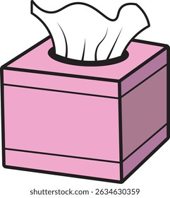 Caja púrpura rosada del Vector del pañuelo