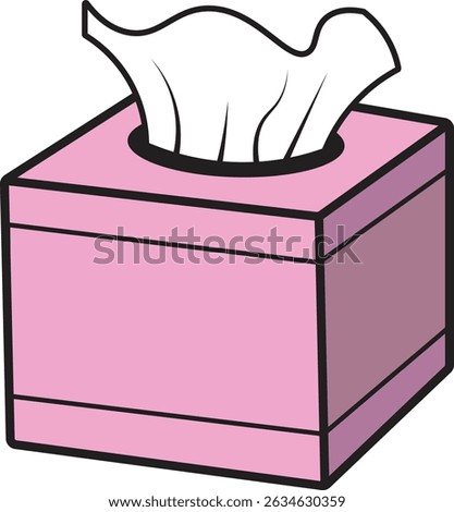 pink purple box of tissue vector