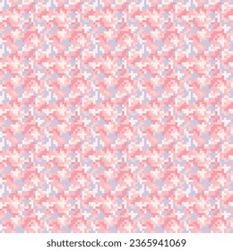 Pink and purple camouflage background, pixel seamless pattern