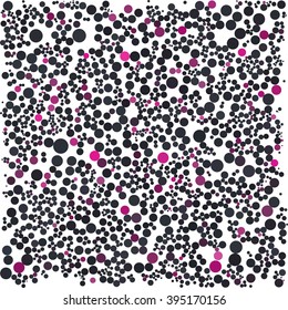 Pink and purple circle spread on white vector background