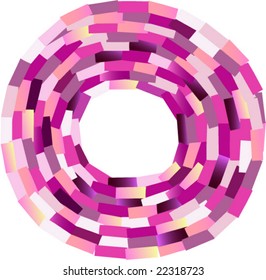 Pink purple collage frame