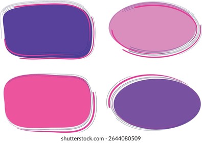pink purple colors abstract text box banners frames