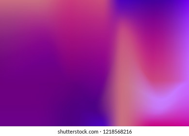 Pink purple coral and violet gradient mesh background. Abstract blurred smooth image. Smooth blend banner template. Iridescent holographic wallpaper, frame, banner. Amazing Neon Gradient Texture