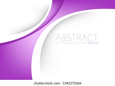 Pink purple curve line vector background overlap with white space for design